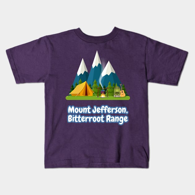 Mount Jefferson, Bitterroot Range Kids T-Shirt by Canada Cities